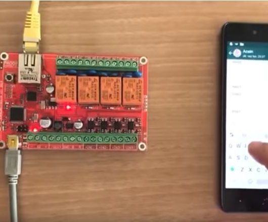 Control y automatización por mensajes de WhatsApp.